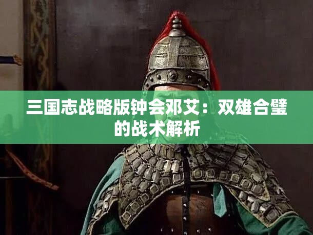 三国志战略版钟会邓艾：双雄合璧的战术解析