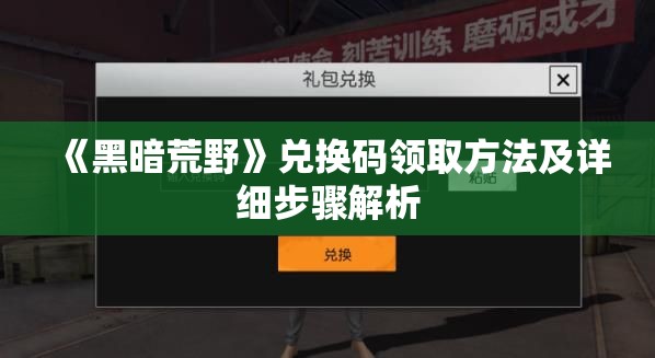 《黑暗荒野》兑换码领取方法及详细步骤解析