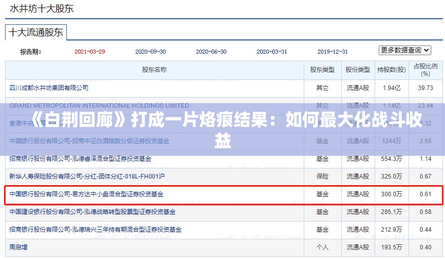 《白荆回廊》打成一片烙痕结果：如何最大化战斗收益