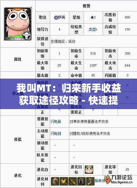 我叫MT：归来新手收益获取途径攻略 - 快速提升收益的详细指南