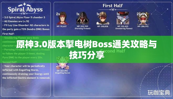 原神3.0版本掣电树Boss通关攻略与技巧分享